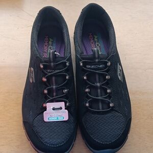 Womens Skechers Black Sneakers